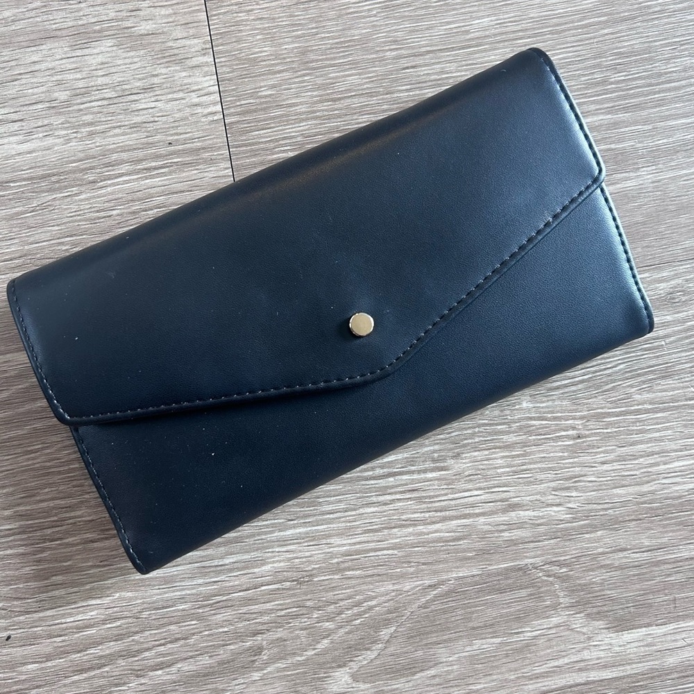 A New Day Black Trifold Clutch Wallet